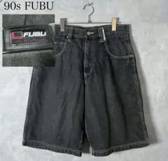 FUBU デニムショートパンツ　ブラックジョーツ　00s 90sのサムネイル