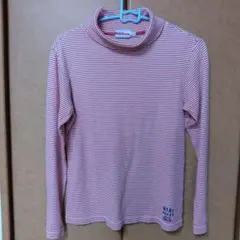 Miki House 赤白ストライプ 長袖トップス