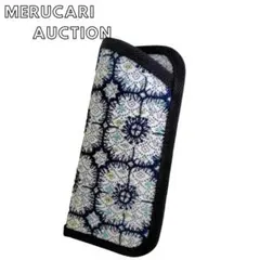 ミナペルホネン/forest wave + anemoneネイビー/メガネケース