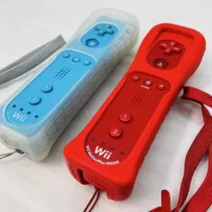 Wiiリモコン 水色&レッド モーションプラス RVL-036 セット ヒ18