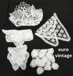フランスアンティークレース　テーブルクロス　手編み　ドイリー　クロシェ　レース