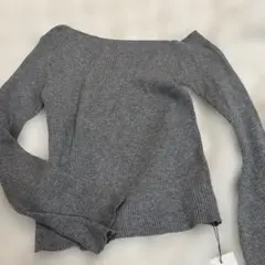 GRL グレー ニット Lサイズ　オフショル