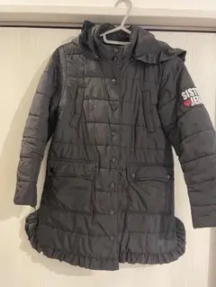 SISTER JENNI フリル付きダウンコート ブラック