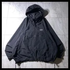 90s 00s WOOLRICH ナイロン アノラックパーカー 黒 ドローコード