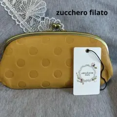 zucchero filato 水玉柄　キャメル　がま口　長財布のサムネイル