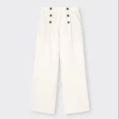GU マリンワイドパンツ OFF WHITE