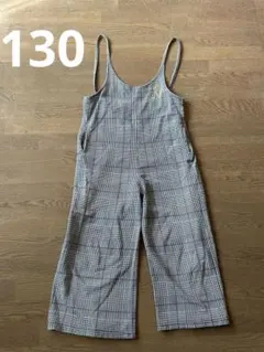 キッズ チェック柄 オーバーオール 130 ANAP