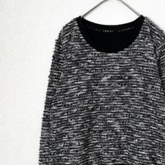 INGNI カットソー 長袖 クルーネック ツイード素材 シンプル