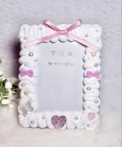 トレカケース ホイップデコ B8 硬質カードケース 白 ピンク リボン ハート