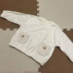 【美品】Cottoli バースデイ　白 トレーナー　90cm 雲柄