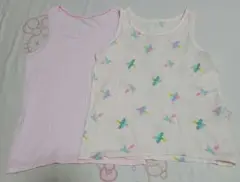 ユニクロ コットンメッシュタンクトップ2枚セット 120