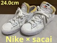Nike × sacai nike blazer low 24.0cm