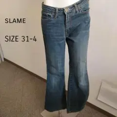 【スラム】 ブーツカット　デニム　パンツ サイズ31-4　青