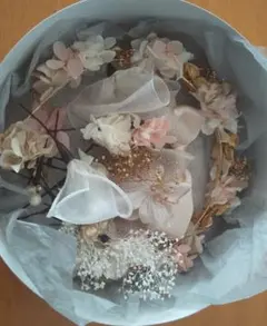 卒業式 成人式 結婚式 髪飾り ミスティピンクフラワーカチューシャmix髪飾り