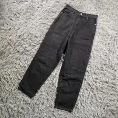 chaco closet ブラックデニムパンツ M ハイウエスト テーパード 黒のサムネイル