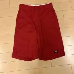 ディッキーズloose fit 赤　膝下ショーツ　dickies 古着ストリートのサムネイル