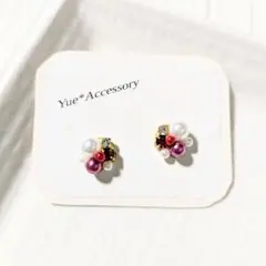 P-134　ハンドメイド☆ビジューピアス／イヤリング