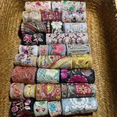 ♡インド刺繍リボンレトロな柄♡スペシャル福袋50センチ29本