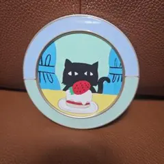 イラスト猫アクリル画　ブルー