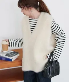 【新品未使用】DISCOAT フェザーヤーンチュニックベスト