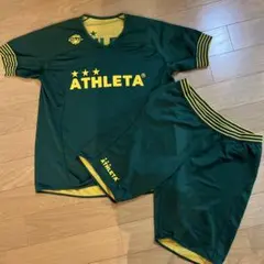 ATHLETA サッカーウェアセット グリーン　リバーシブル　イエロー