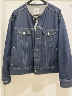 nano universe ノーカラーデニムジャケット