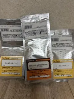 ルピシア3種　ルバーブ&ストロベリー、北海道野菜茶ブレンド、アッサムクオリティーのサムネイル