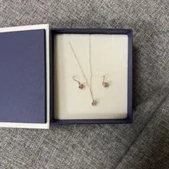 BLOOM K10 ピンクゴールド ネックレス、ピアスセット※バラ売りも可能