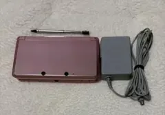 Nintendo 3DS ピンク 本体 + 充電器 + タッチペン