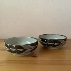 新品　未使用　美濃焼　ボタニカル模様のボウル 蓋付き　2個セット♪♪