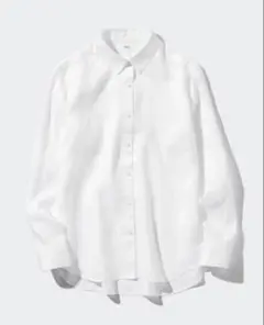 UNIQLO ユニクロ プレミアムリネンシャツ ホワイト M
