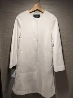 UNITED ARROWS　グリーンレーベル　 アイボリー コート　ひざ丈