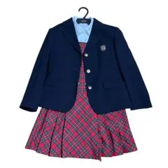 ワンピース　3点セット チェック卒園式 入学式 フォーマル 女の子 130cm