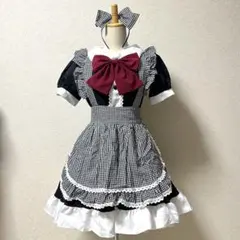 ギンガムチェック♡メイド服♡コスプレ