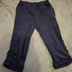 miki house フリル付き黒ボトムス 130