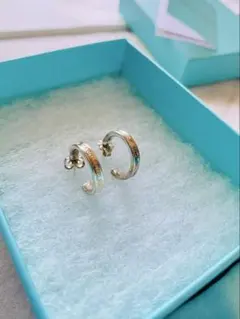 ティファニー 1837 ナロー フープ ピアス シルバー 925