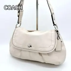 コーチ COACH F13729 レザー ワンショルダー ハンドバッグ ベージュ 