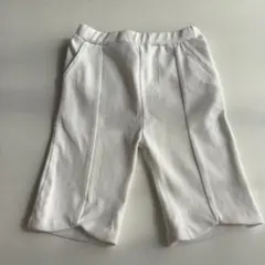 petitmain プティマイン　七分丈ホワイトパンツ80