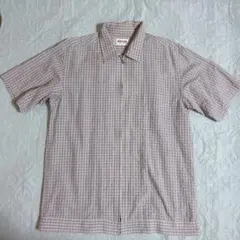 90s　希少　マックレガー　シアサッカー　ジップアップ　半袖　チェックシャツ　Mのサムネイル