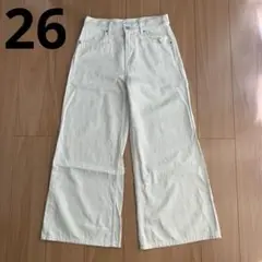 ♡ユニクロ ドレープワイドフレアジーンズ 26♡