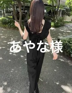 グレイル バックリボンショルダーフリルオールインワンM 黒　フリルのサムネイル
