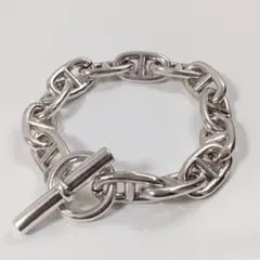 シルバー 925 メンズ ブレスレット 可愛い アンカー チェーン デザイン 銀