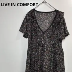 LIVE IN COMFORT リブインコンフォート　花柄　チュニック　Lサイズのサムネイル