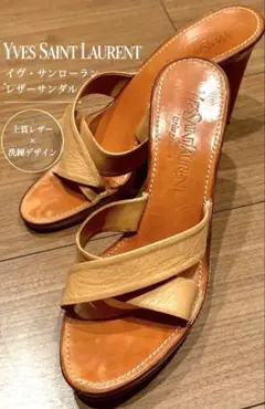 YSL イヴサンローラン リヴゴーシュ 本革 ミュール 36 23cmのサムネイル