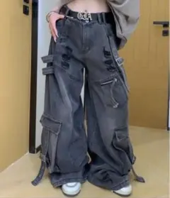 カーゴデニムパンツ