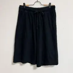 ヘインズ ハーフパンツ ワイド 無地 M 黒 綿 デイリー