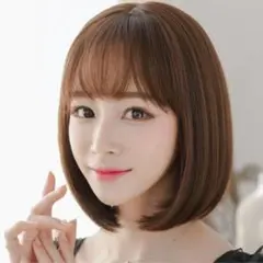 ショート ストレート ウィッグ ライトブラウン ボブ ショートボブ