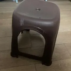 プラスチック製 スツール 椅子 ブラウン