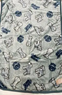 ニューマイヤープリントひざ掛け　ブランケット　膝掛け　イヌ柄