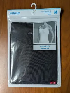 新品未開封 ユニクロレディース エアリズム シームレスキャミソール ブラック M